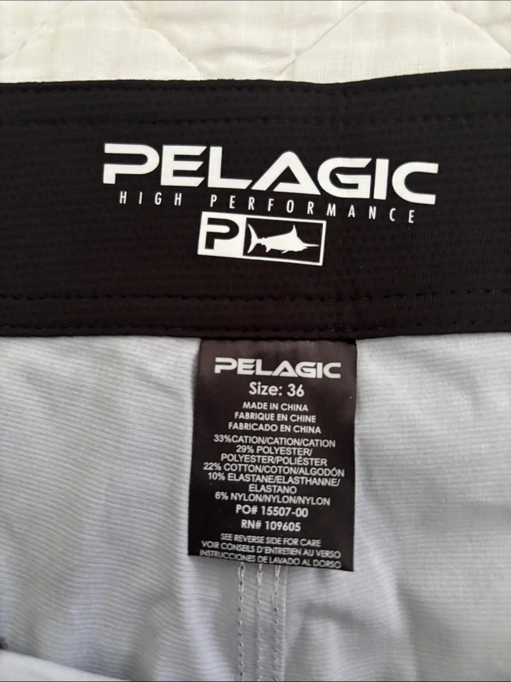 Pelagic Black and Light Gray Performance Shorts